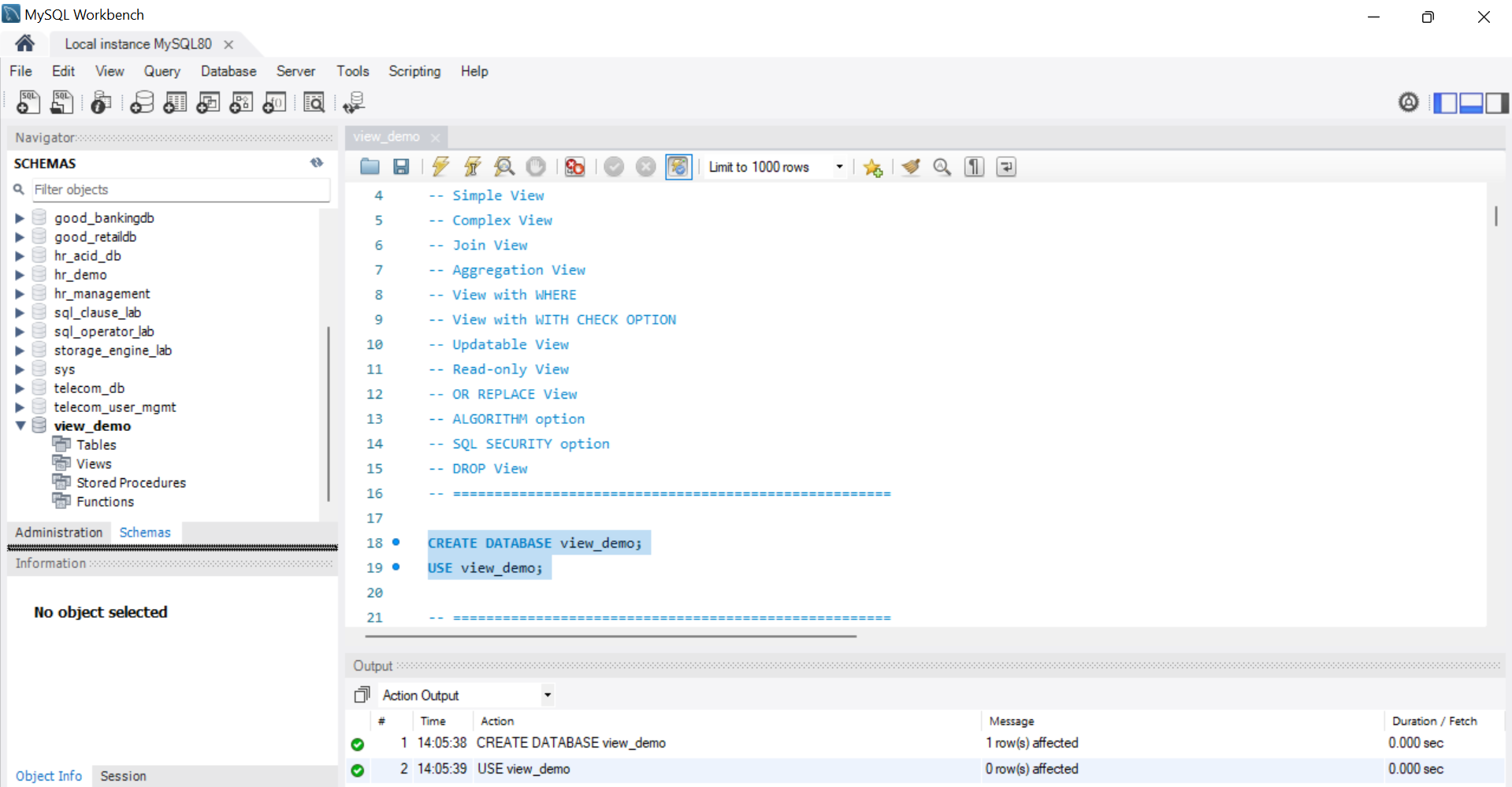 SQL Output