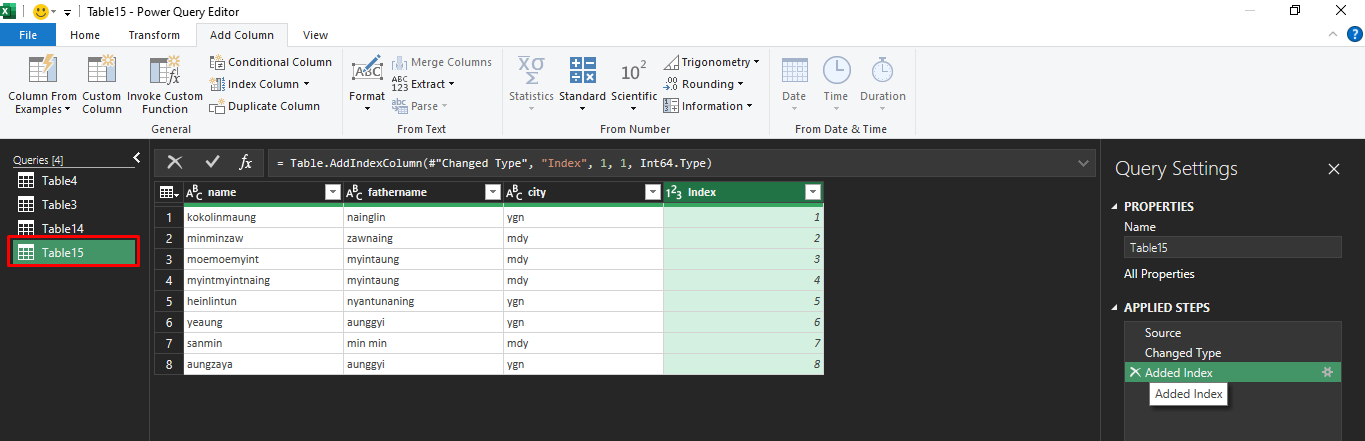 SQL Output