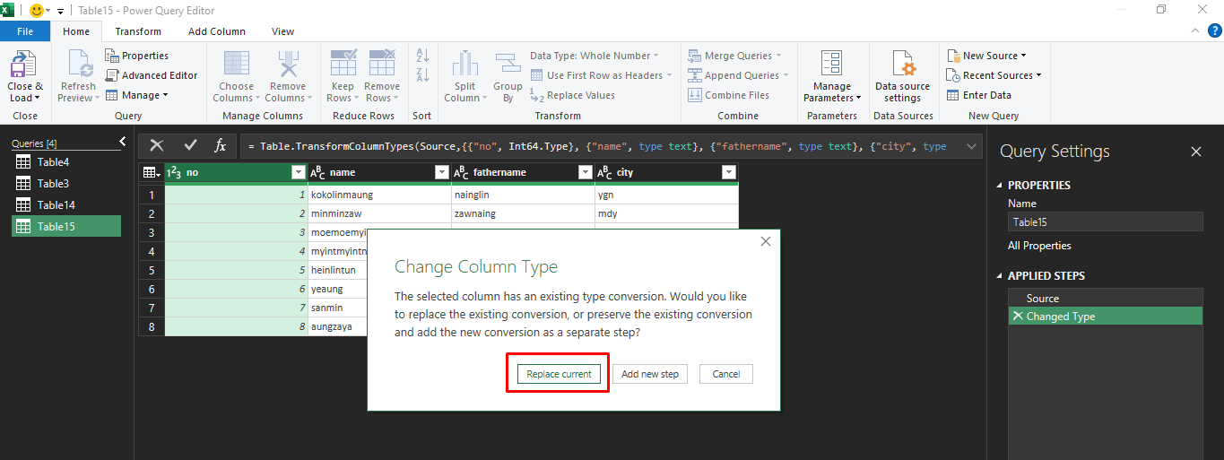 SQL Output