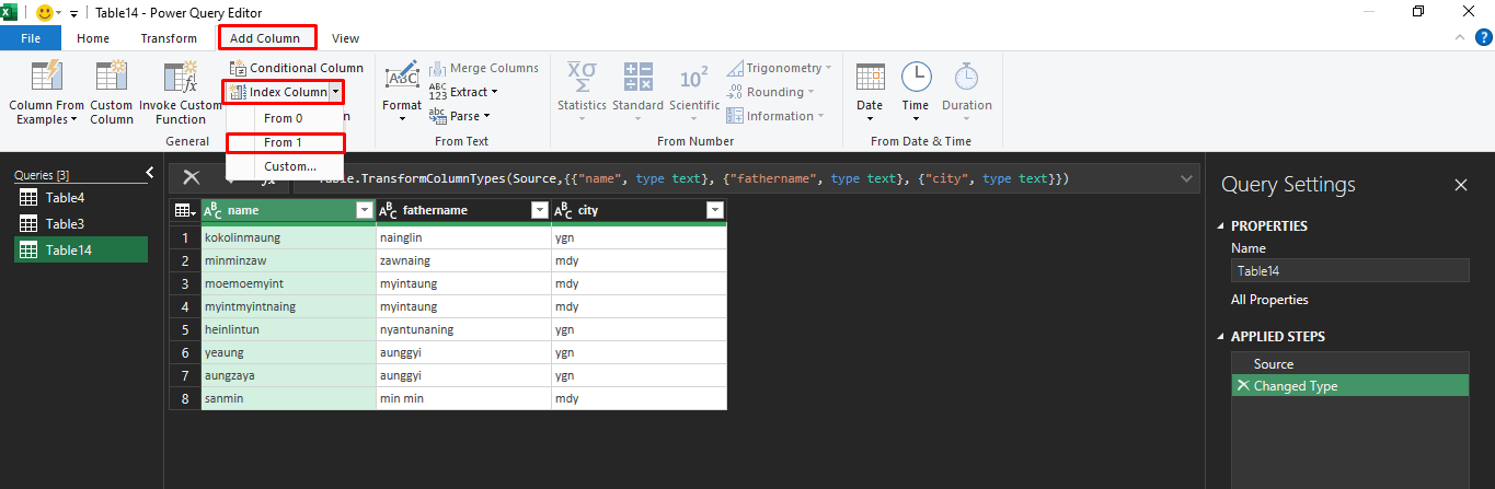 SQL Output