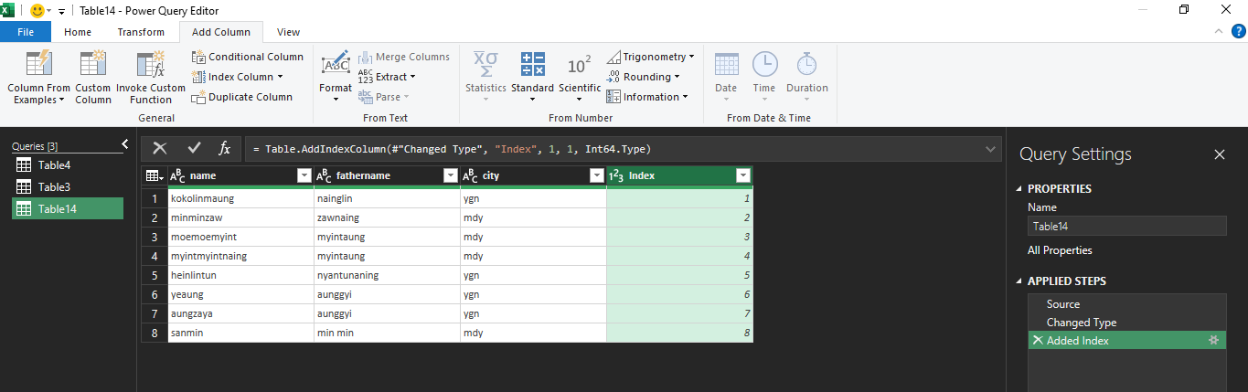 SQL Output