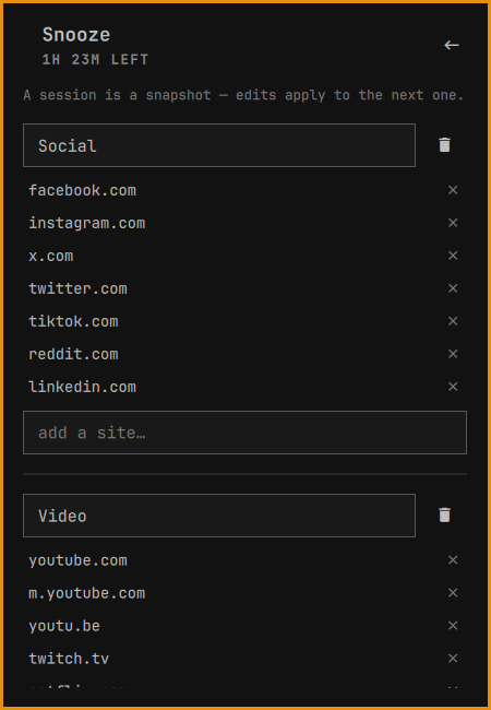 Editing a group