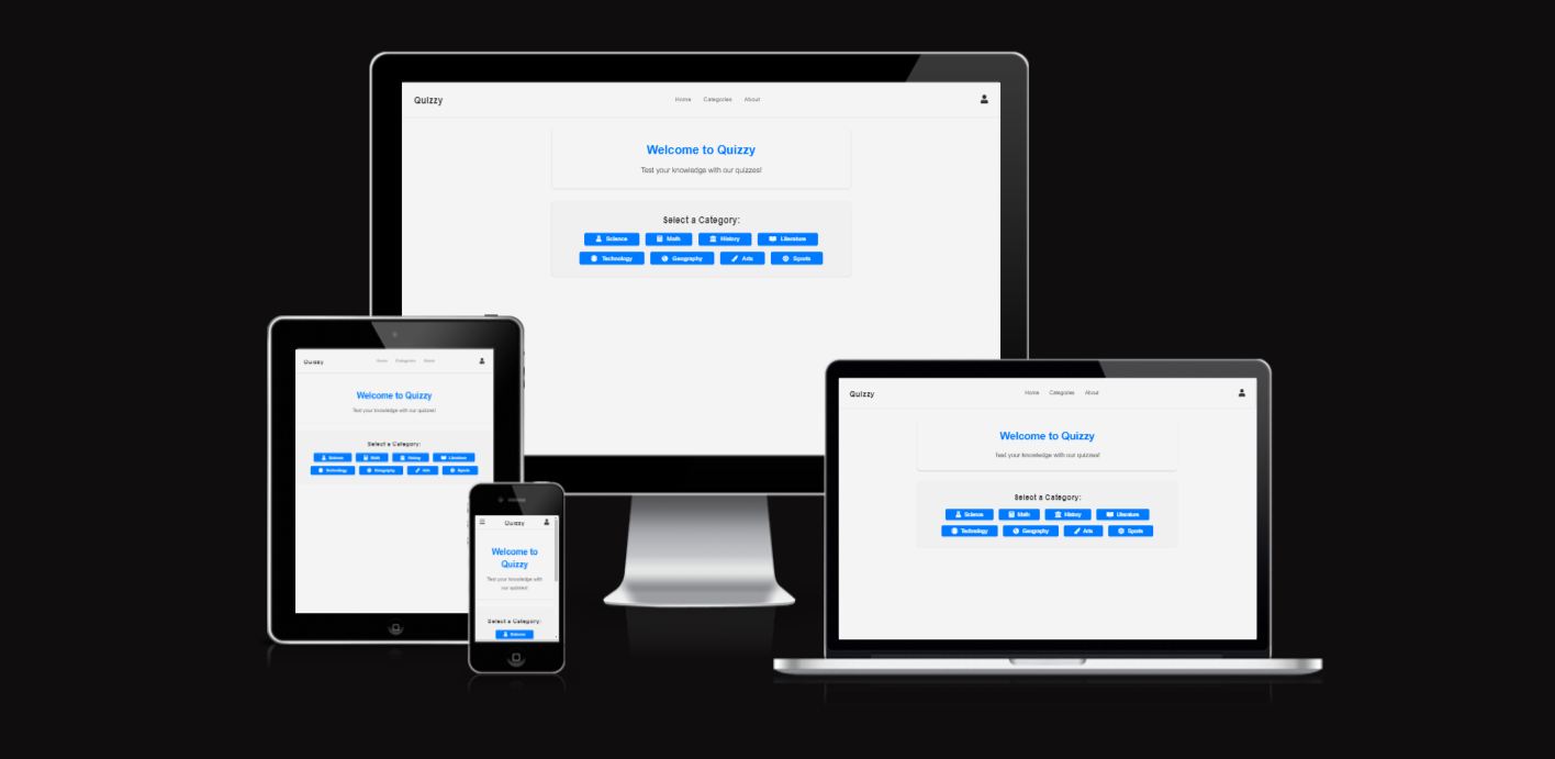 Check out how Quizzy looks on different devices