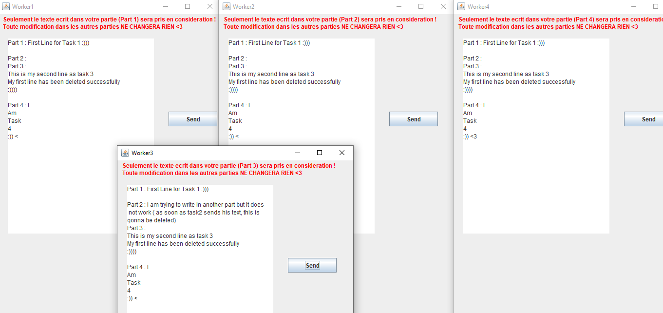 Example of execution in the forth iteration