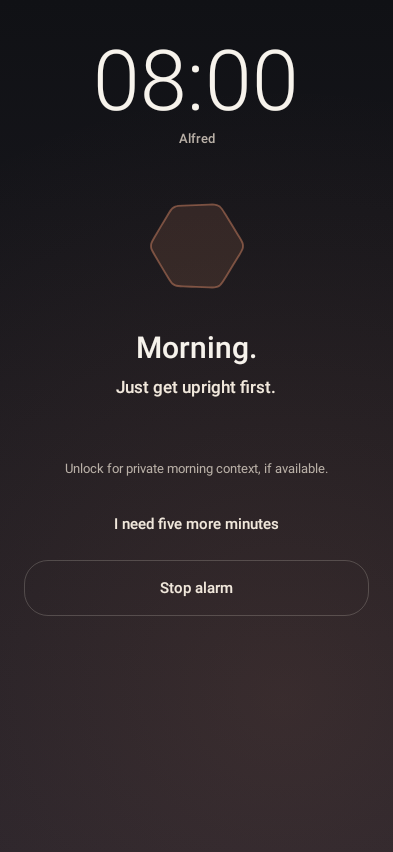 WakeMyWay active wake screen
