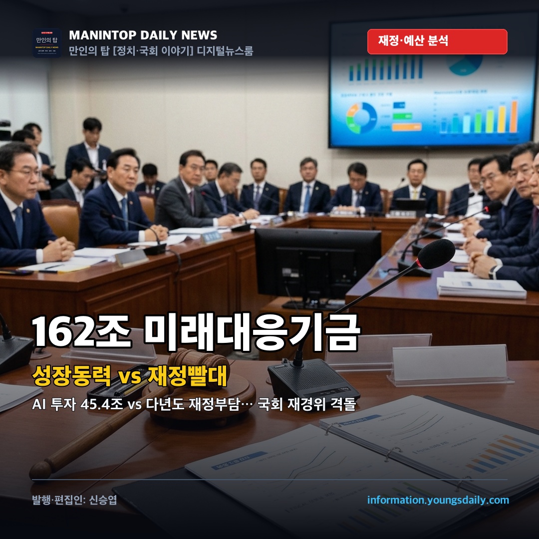 국회 재경위 162조 원 미래대응기금 신설 논란 및 국가 재정 현안 심층 분석