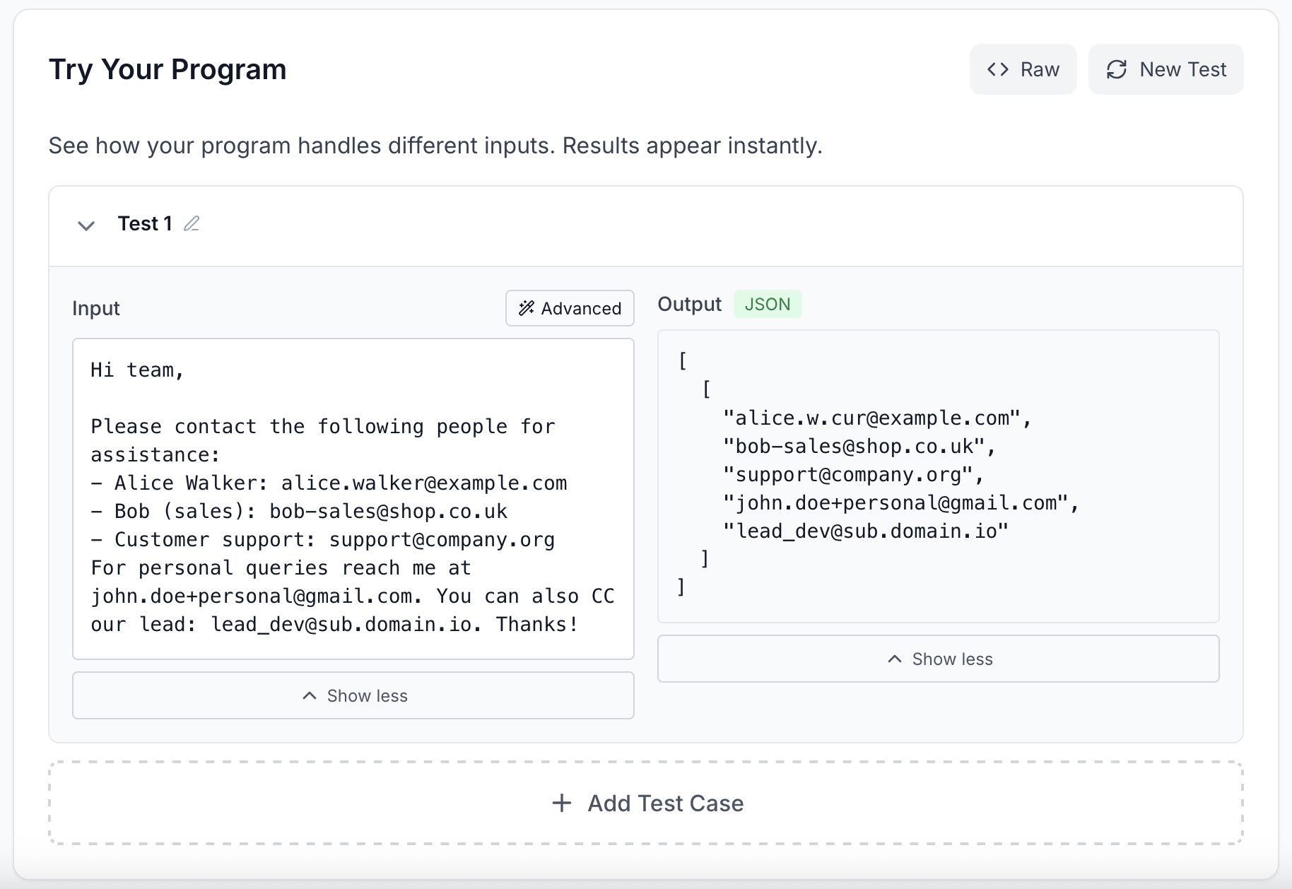 PAW web UI interactive test step