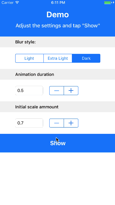 MIBlurPopup preview