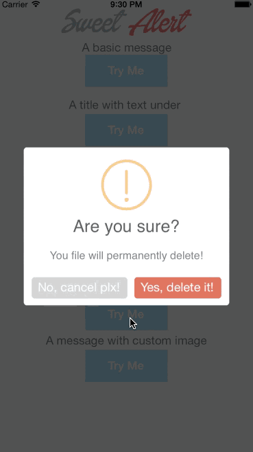 SweetAlert-iOS preview