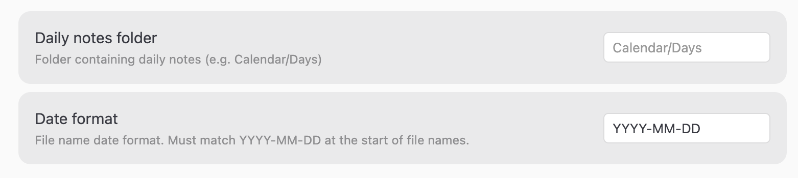Settings tab