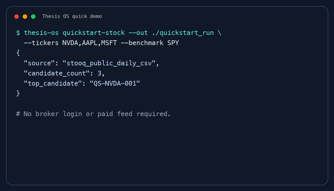 Thesis OS terminal demo