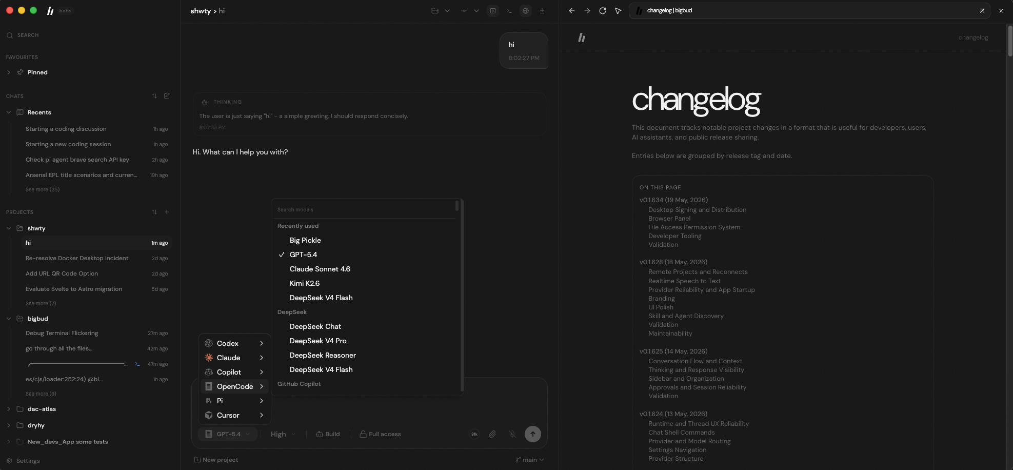 bigbud Chat Interface