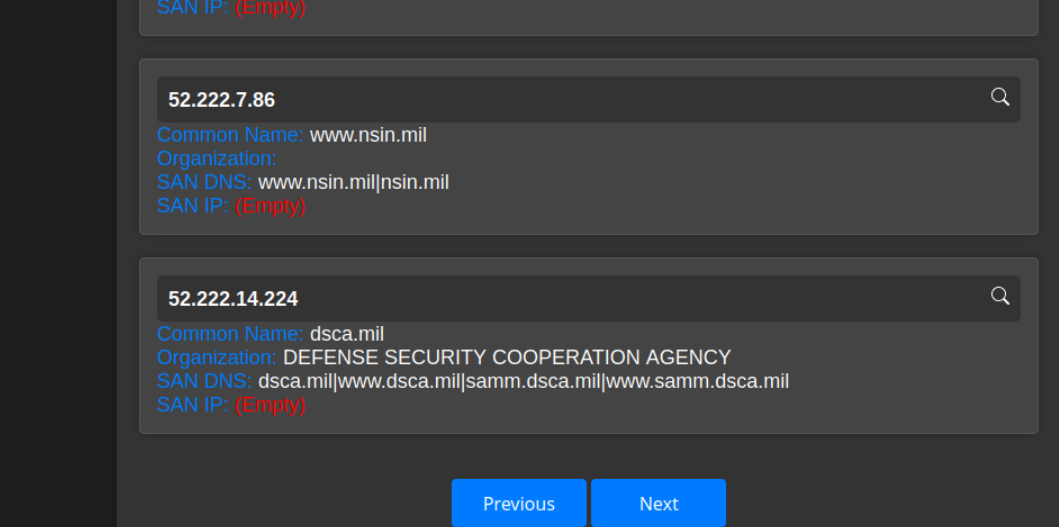.mil data