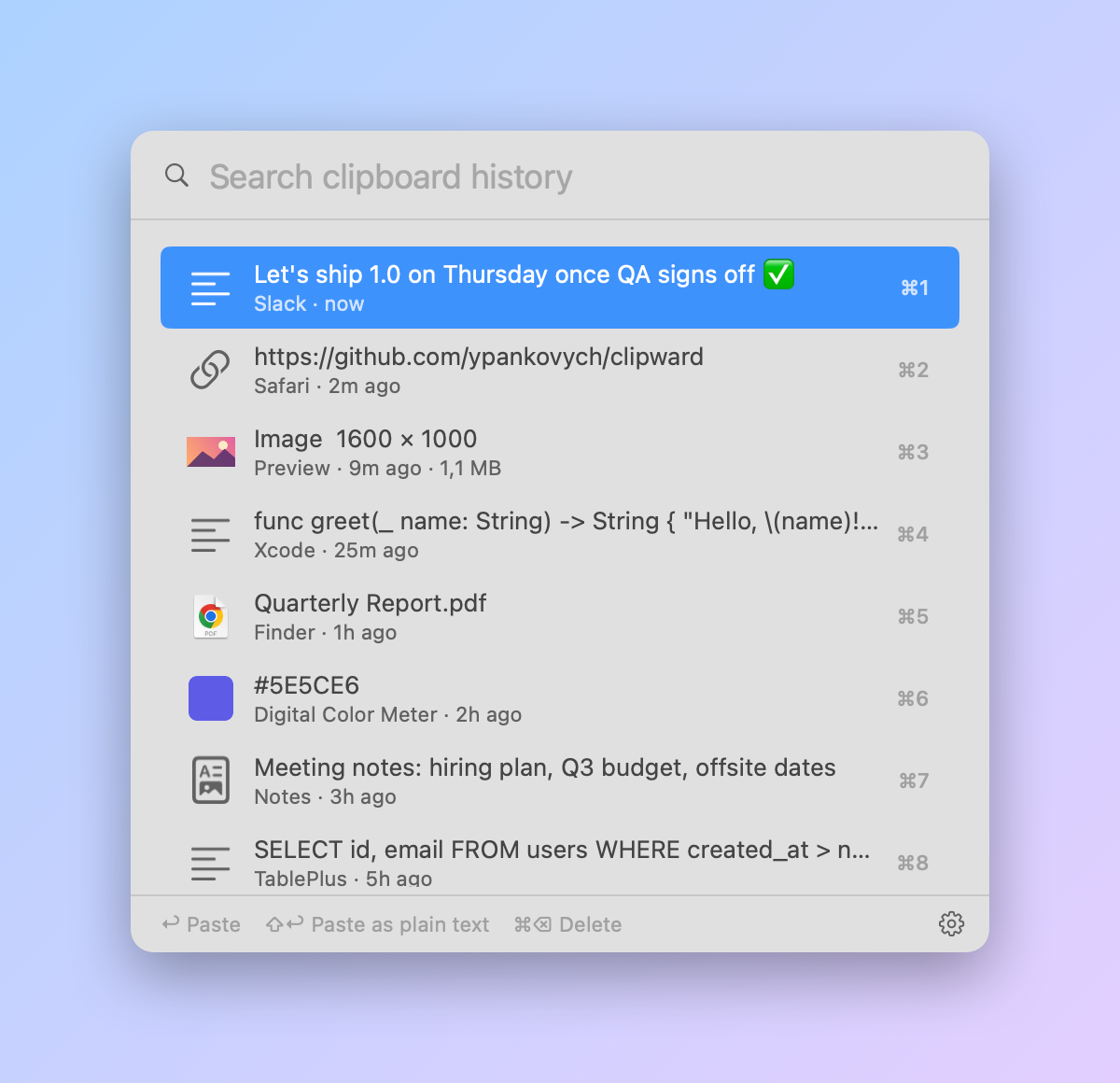 Clipward screenshot 1