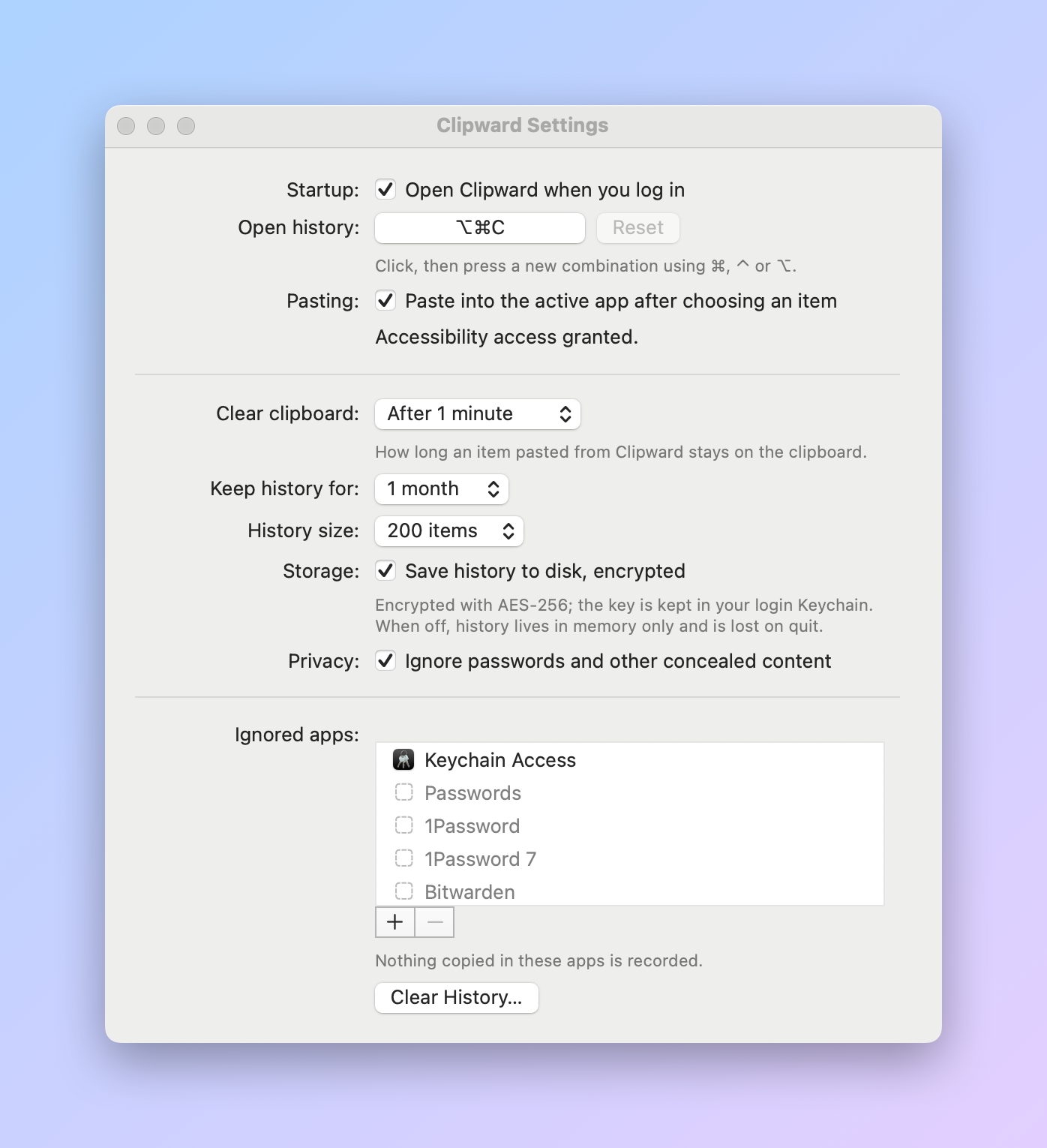 Clipward screenshot 2