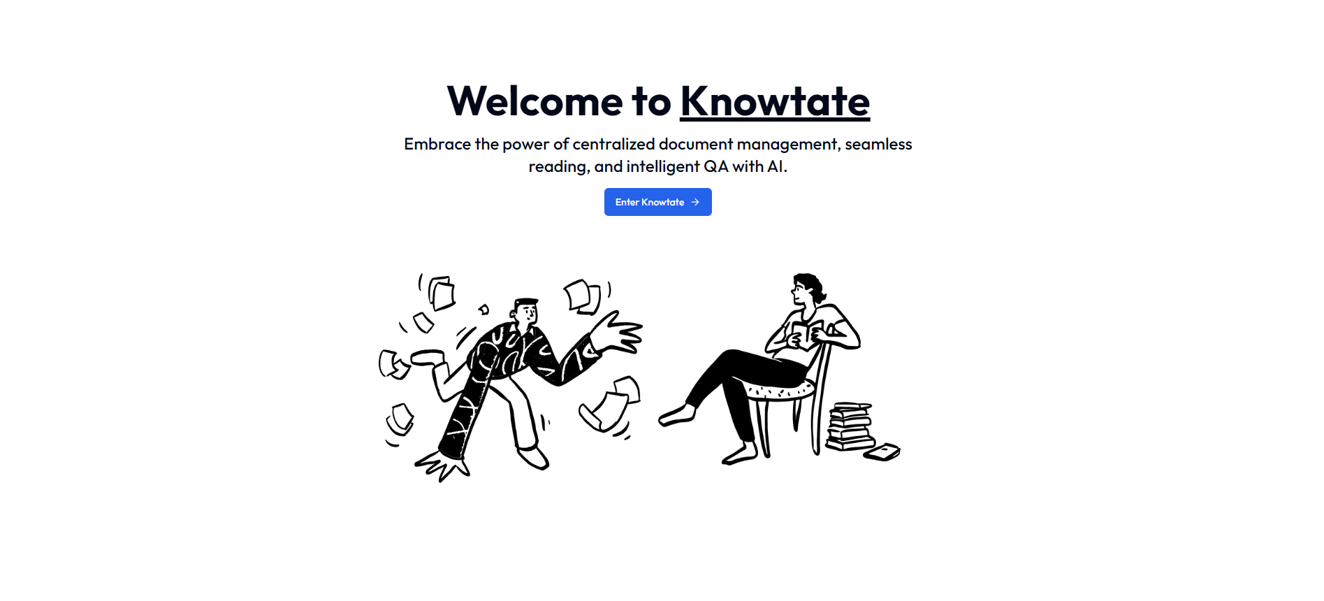 Knowtate Landing Page