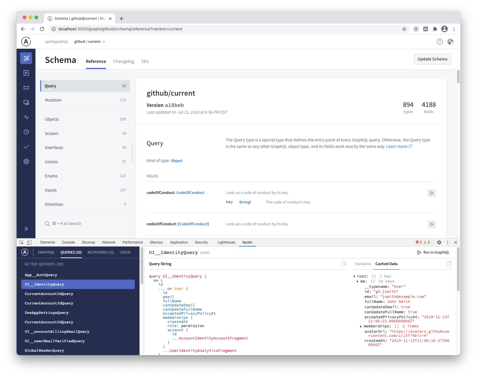 Apollo Client Browser Devtools