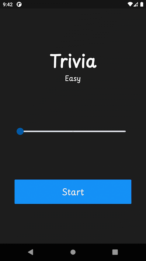 Trivia app preview