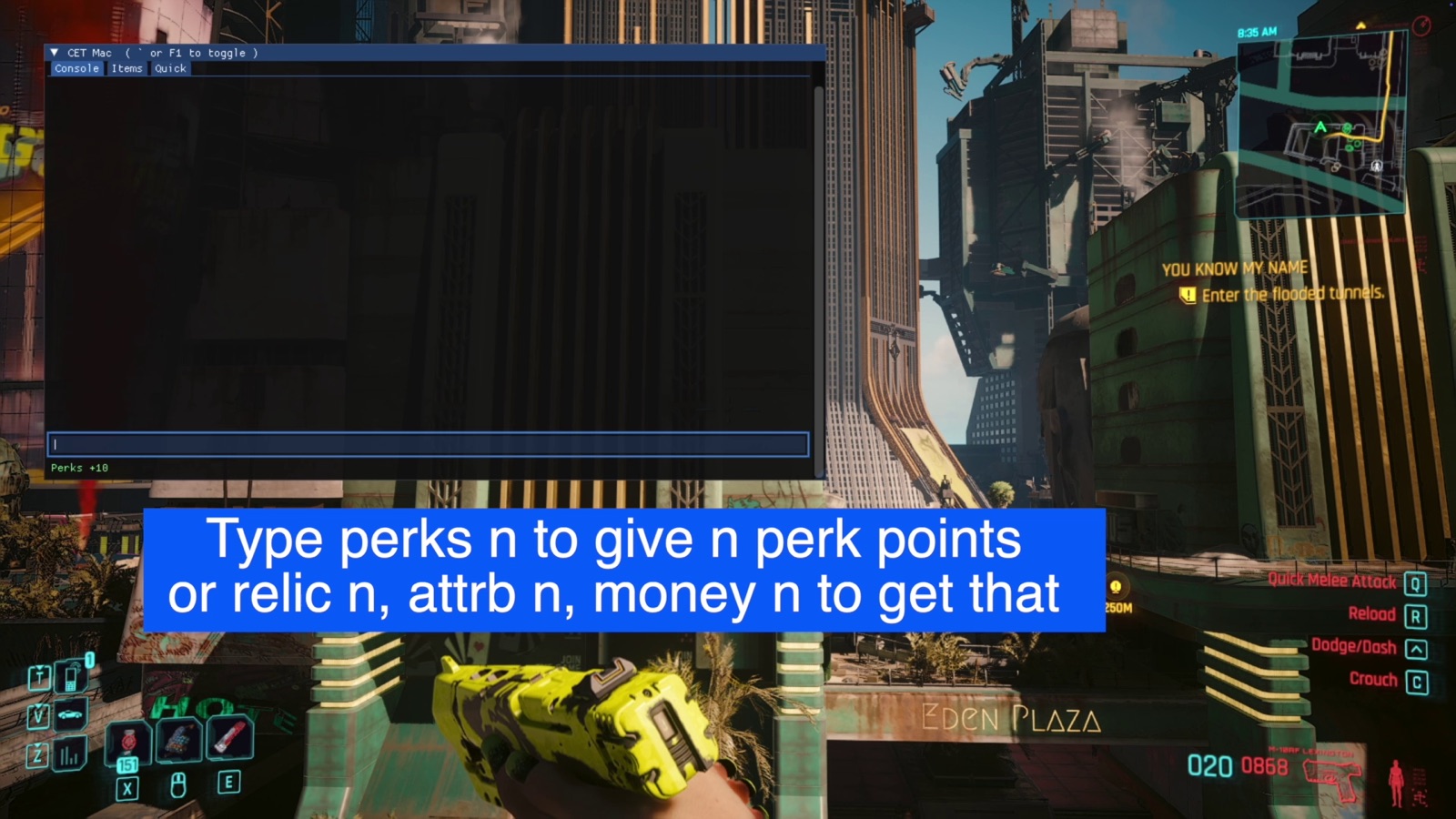 Add perks, attributes and relic points