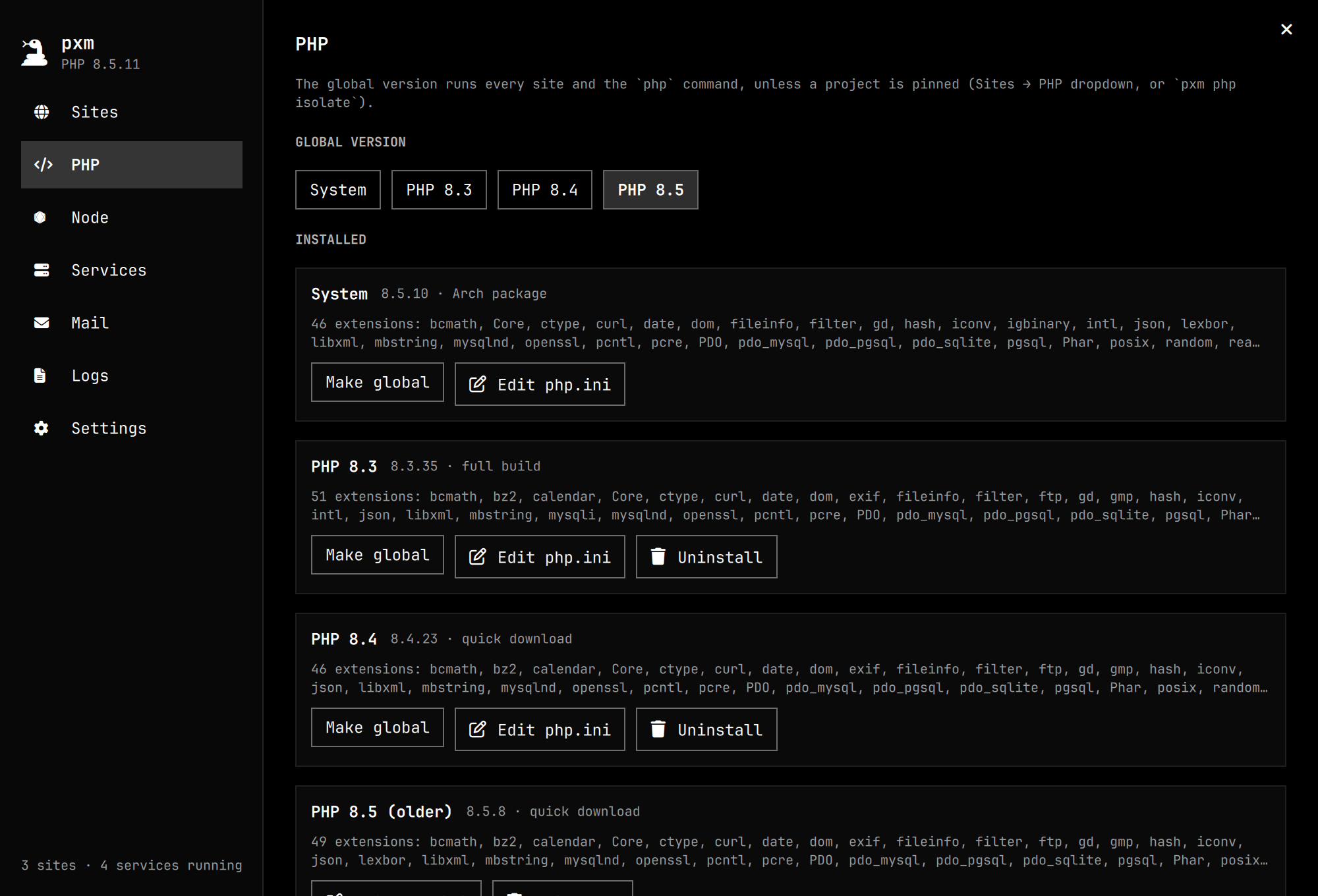 PHP page