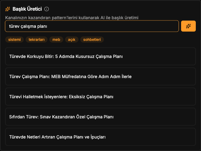 Studio Başlık Üretici