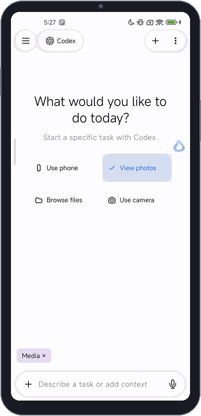Phone demo: completed photo analysis and file export