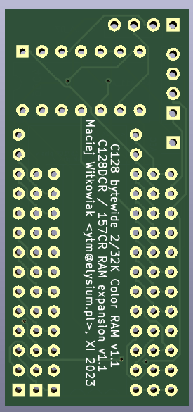 Bottom side of the PCB