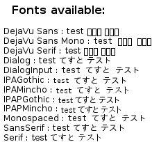 Fonts Available