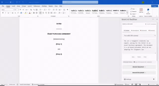 Word AI Redliner demo