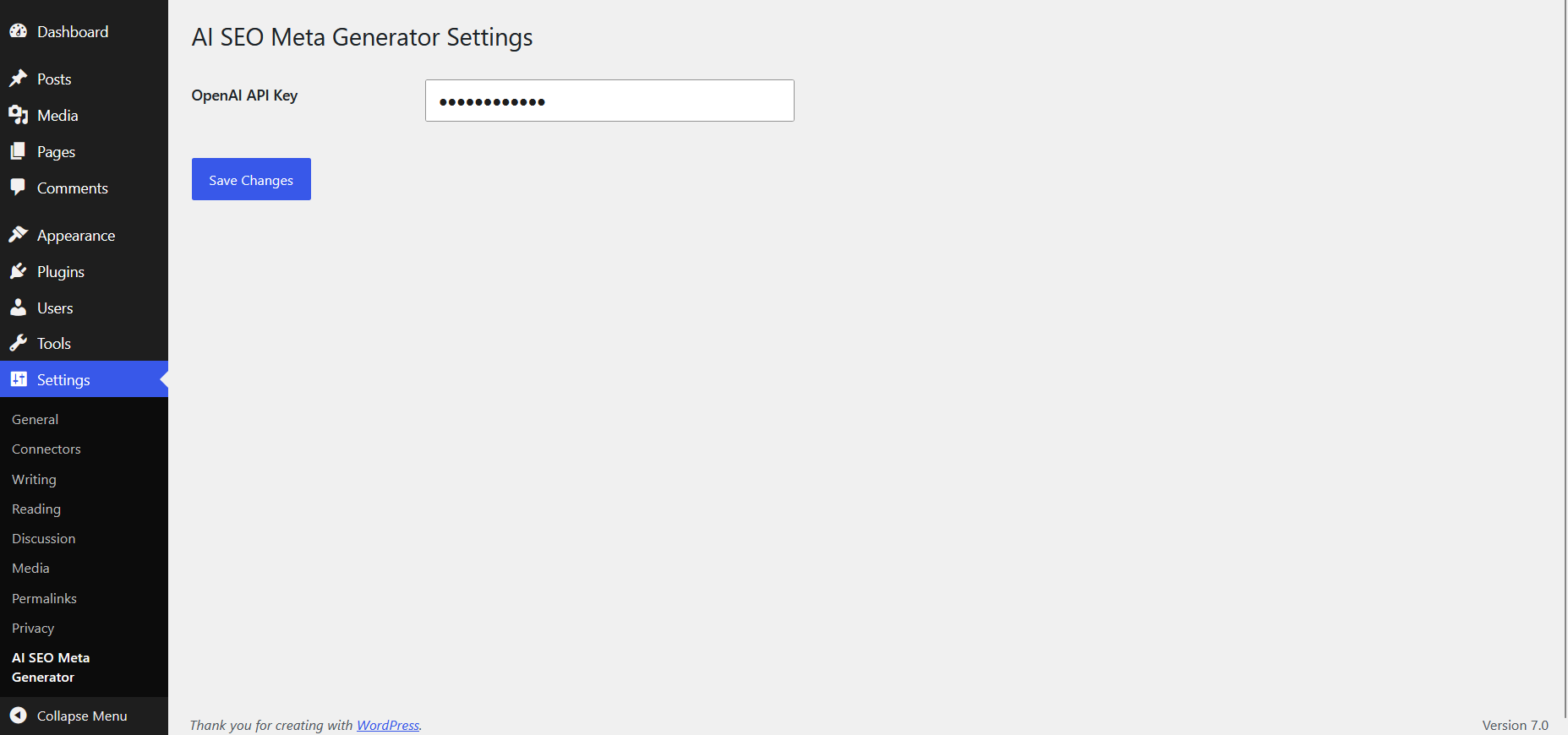 Settings Page