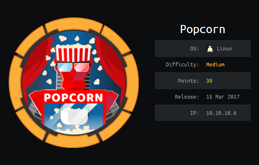 HackTheBox - Popcorn image