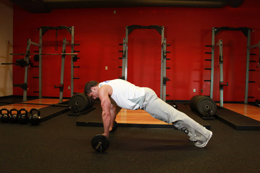 Barbell Ab Rollout reference position 2