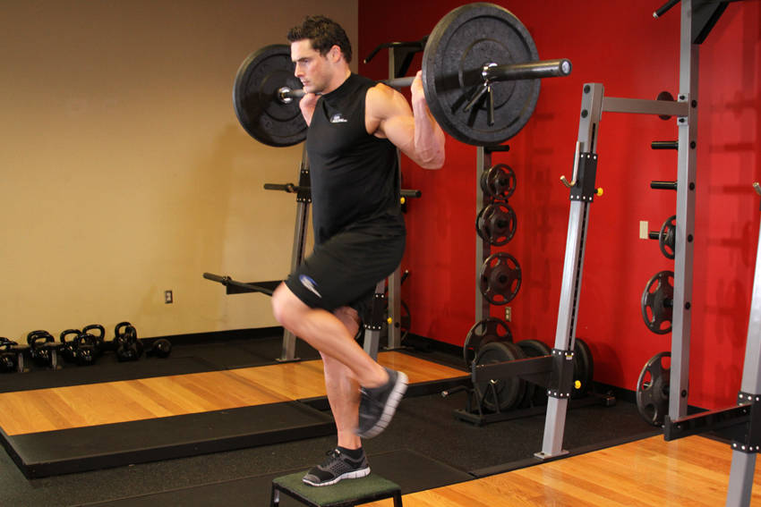 Barbell Step Ups reference position 2