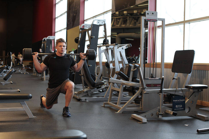 Barbell Walking Lunge reference position 2