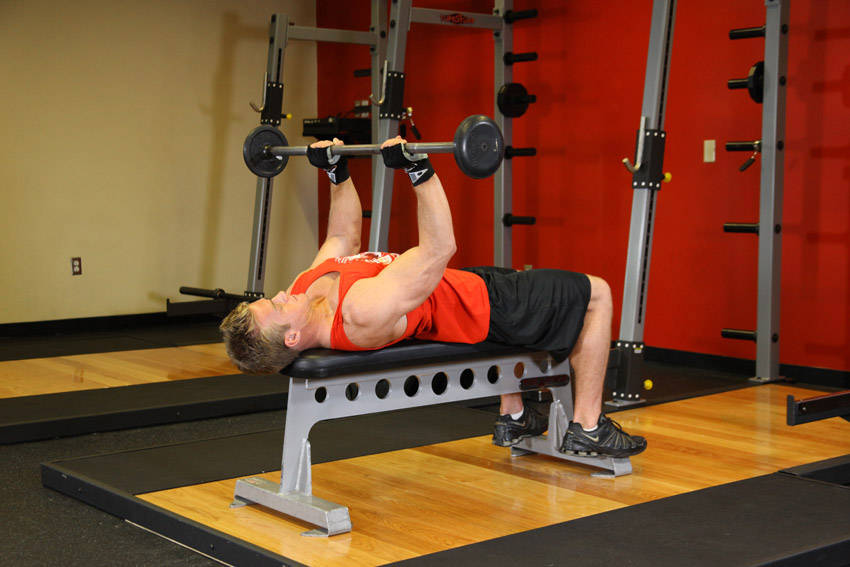 Bent-Arm Barbell Pullover reference position 2