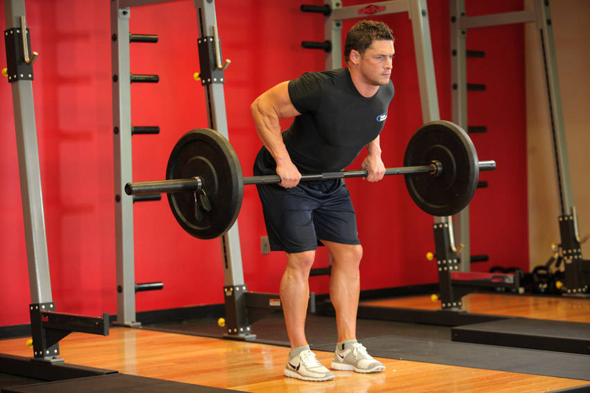 Bent Over Barbell Row reference position 2