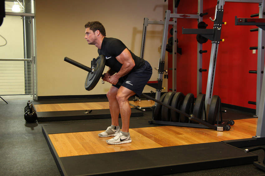 Bent Over Two-Arm Long Bar Row reference position 2