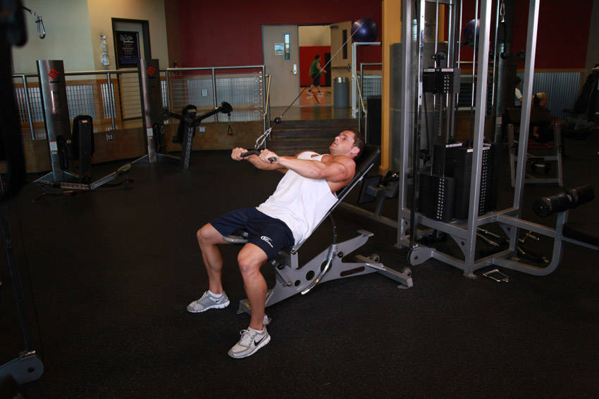 Cable Incline Pushdown reference position 2