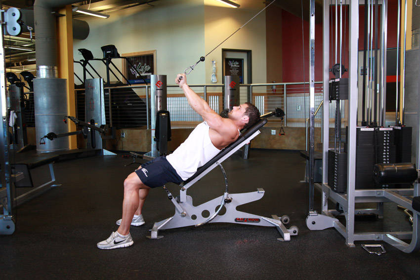 Cable Incline Triceps Extension reference position 2