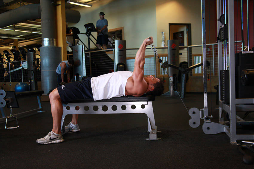 Cable Lying Triceps Extension reference position 2