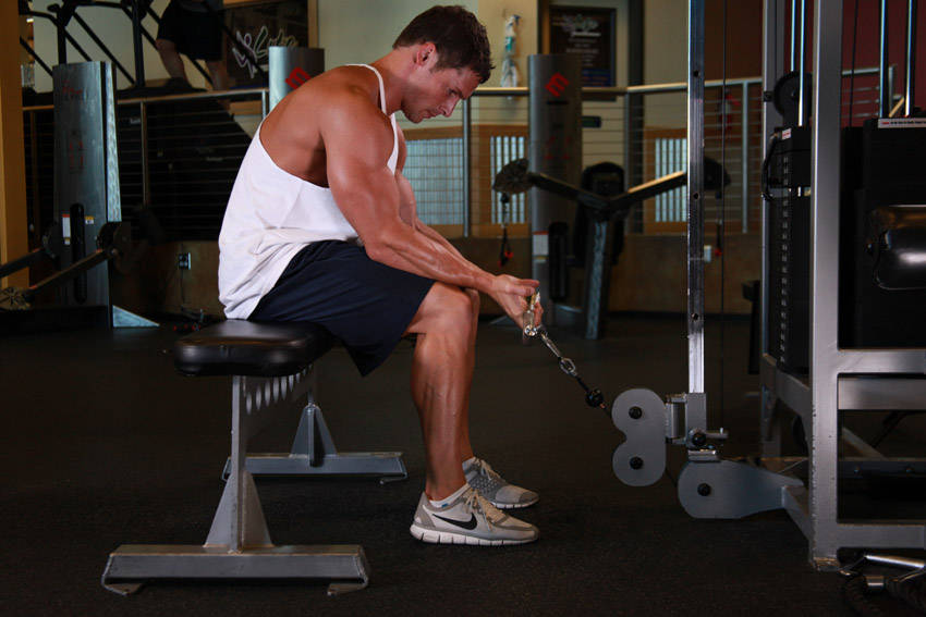 Cable Wrist Curl reference position 1