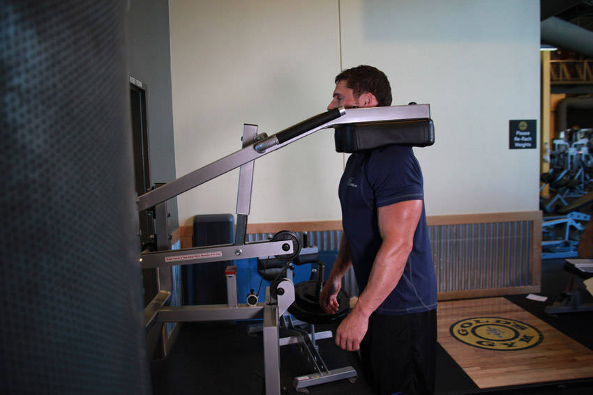 Calf-Machine Shoulder Shrug reference position 1