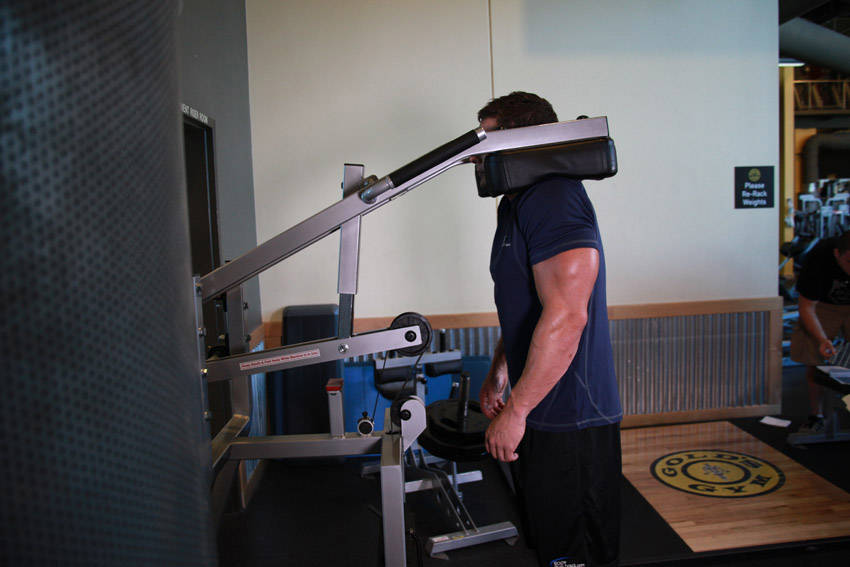 Calf-Machine Shoulder Shrug reference position 2