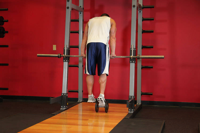 Calf Raise On A Dumbbell reference position 2