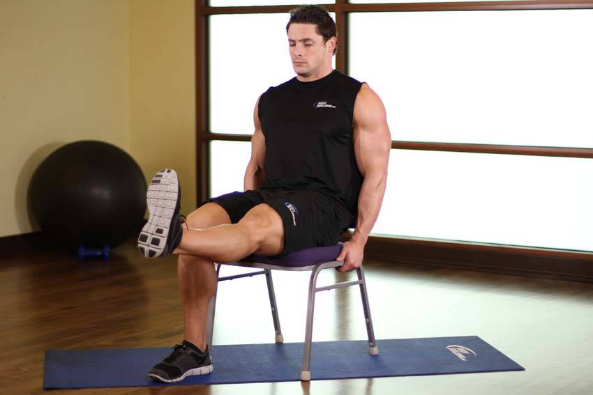 Chair Leg Extended Stretch reference position 2