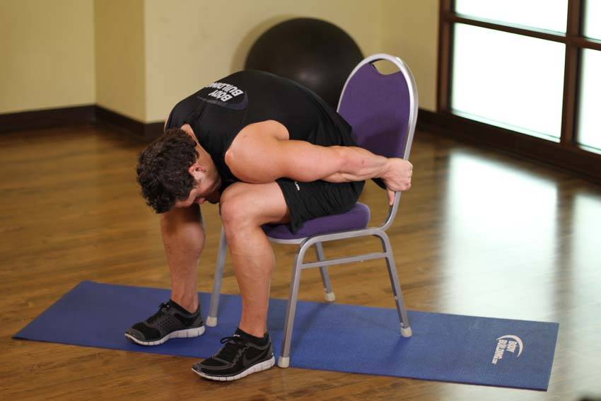 Chair Upper Body Stretch reference position 2
