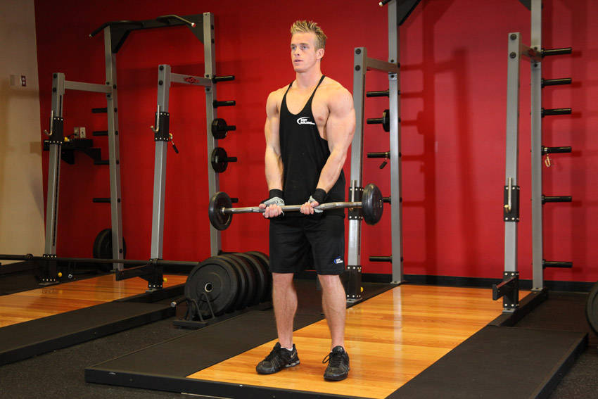 Close-Grip EZ Bar Curl reference position 1