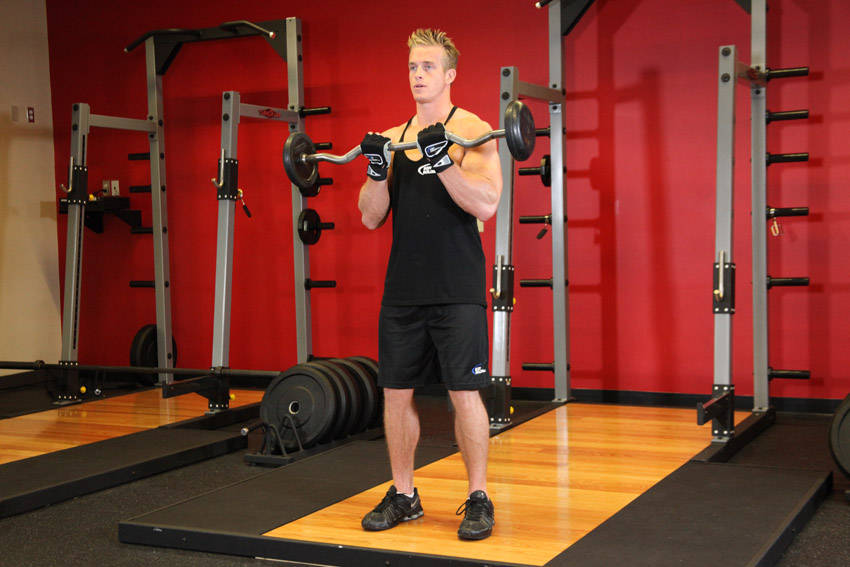 Close-Grip EZ Bar Curl reference position 2