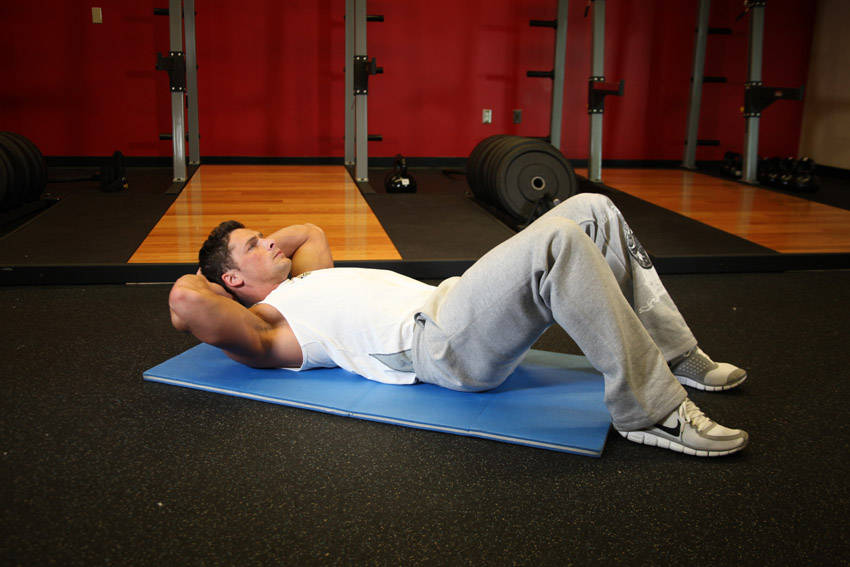 Cross-Body Crunch reference position 1