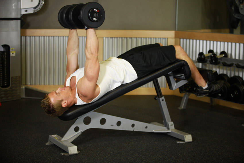 Decline Dumbbell Bench Press reference position 2